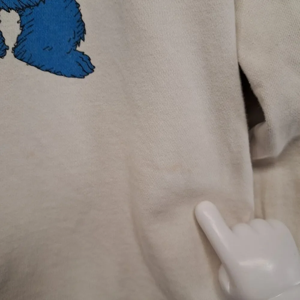 Kaws x Sesame Street Uniqlo Beige Cream Medium Hoodie - Picture 14 of 14